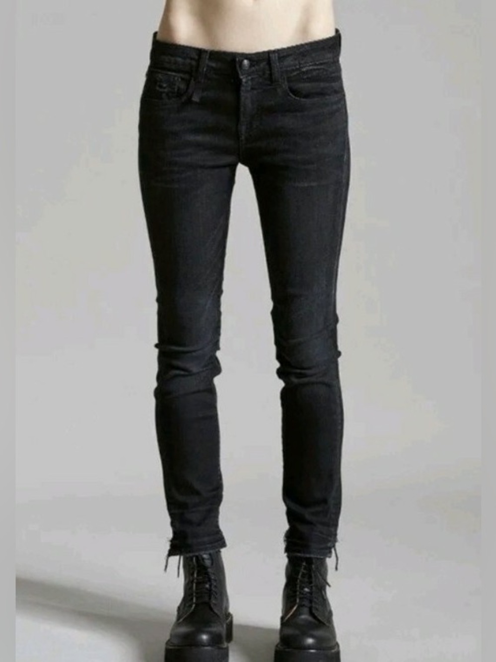 NWT R13 Alison Crop Skinny Jeans Stratford Black Sz 28